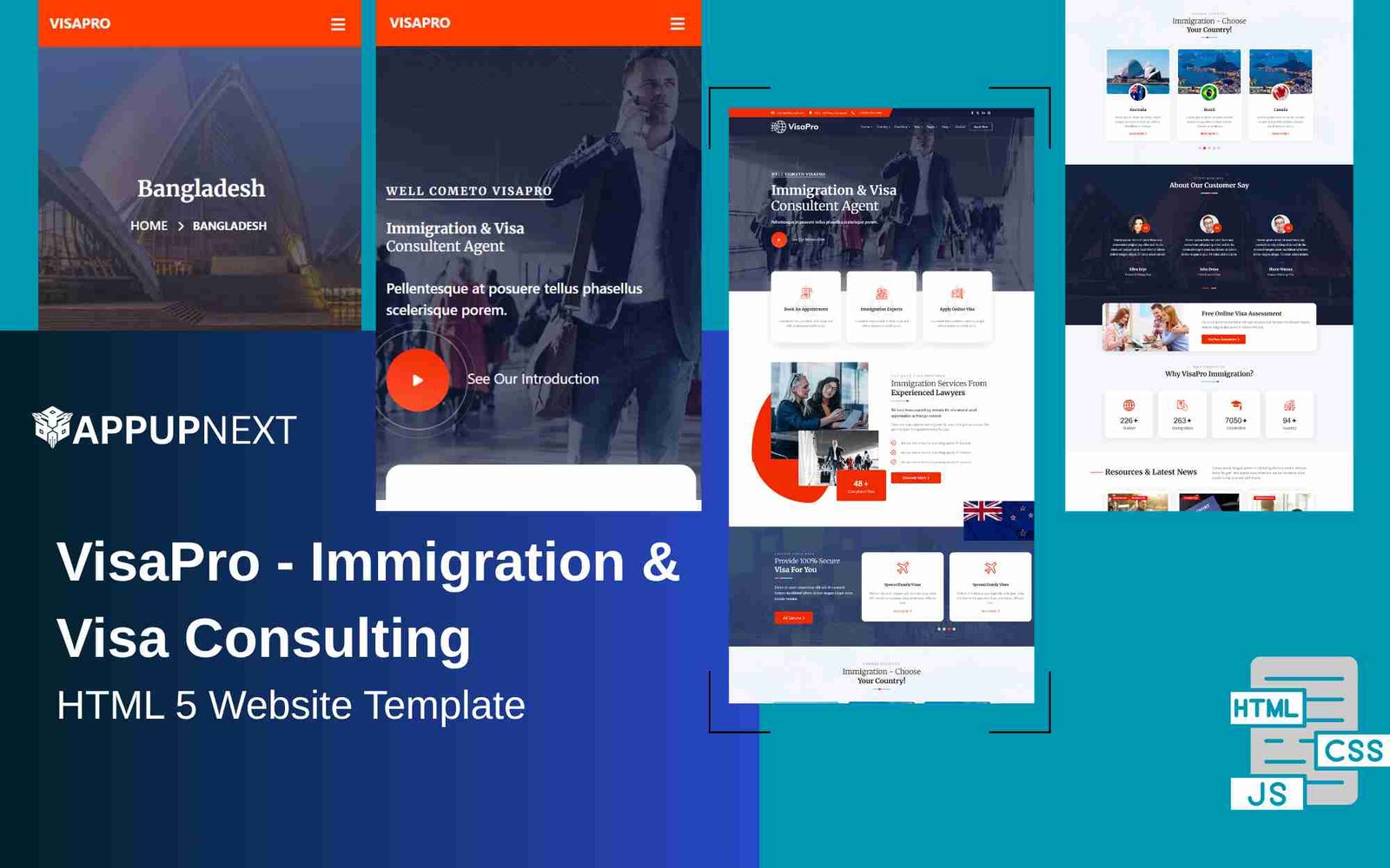 VisaPro - Immigration & Visa Consulting - HTML 5 Website Template - v1