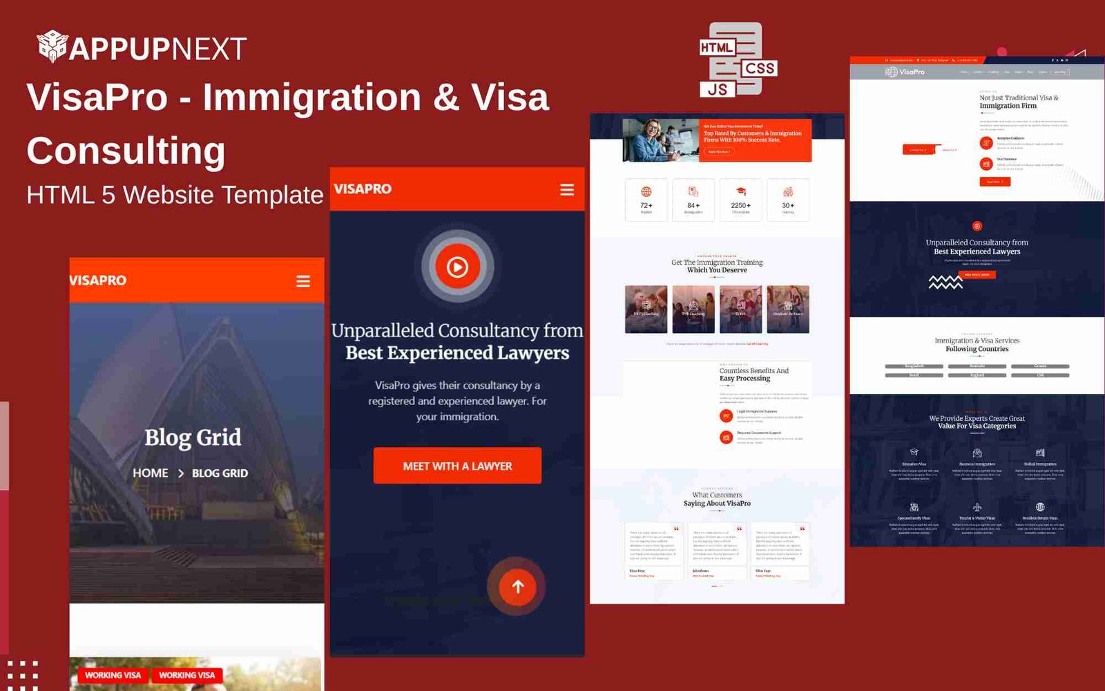 VisaPro - Immigration & Visa Consulting - HTML 5 Website Template - v5