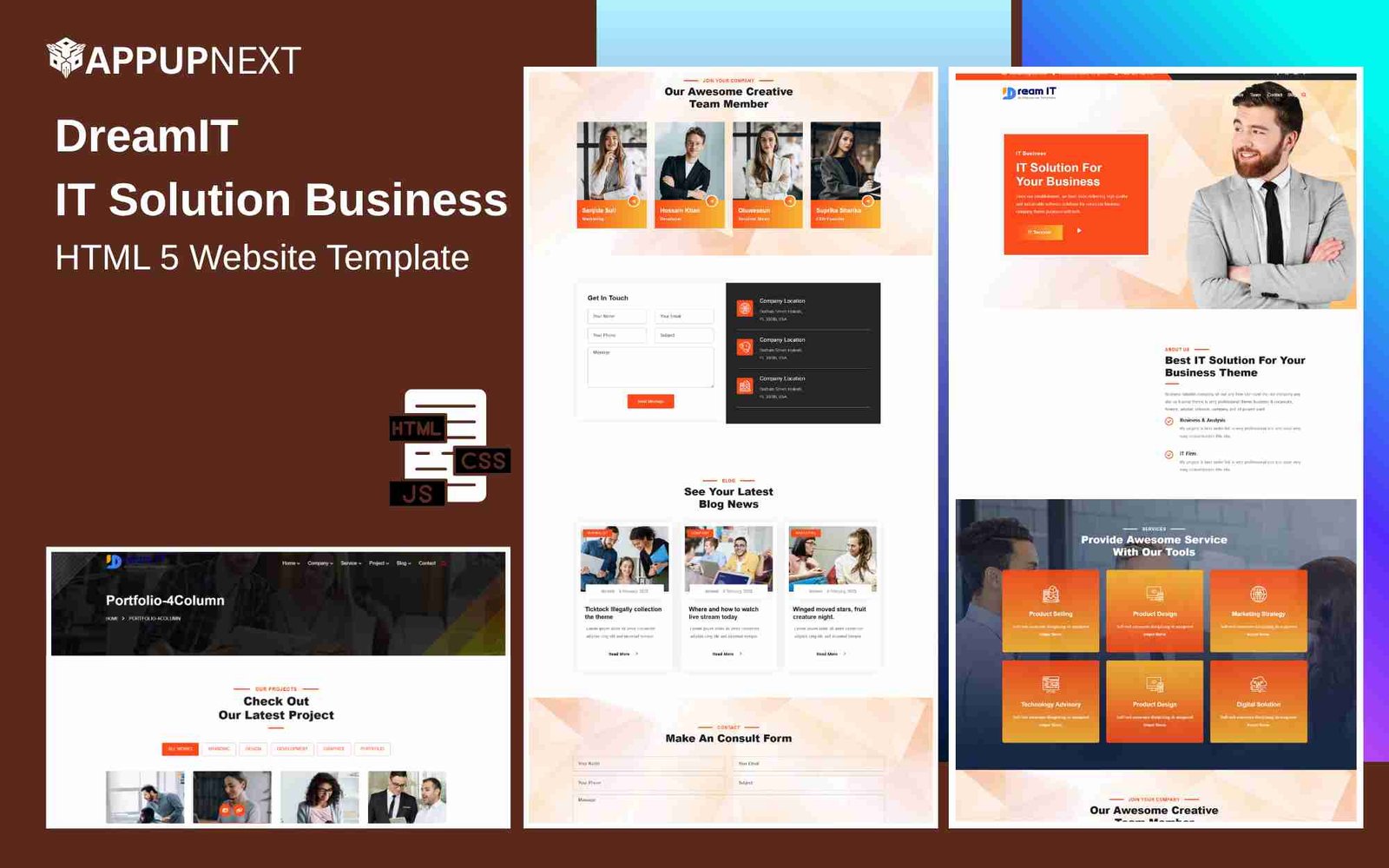 DreamIT - IT Solution Business - HTML 5 Website Template - business - v9