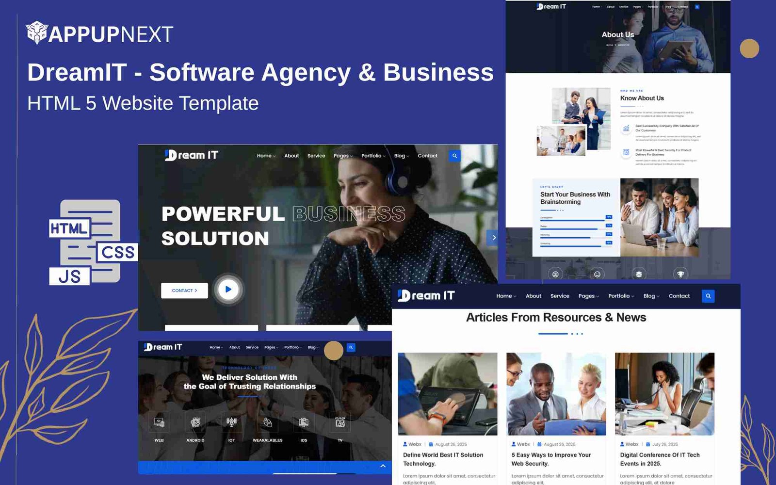 DreamIT - Software Agency & Business - HTML 5 Website Template - v4