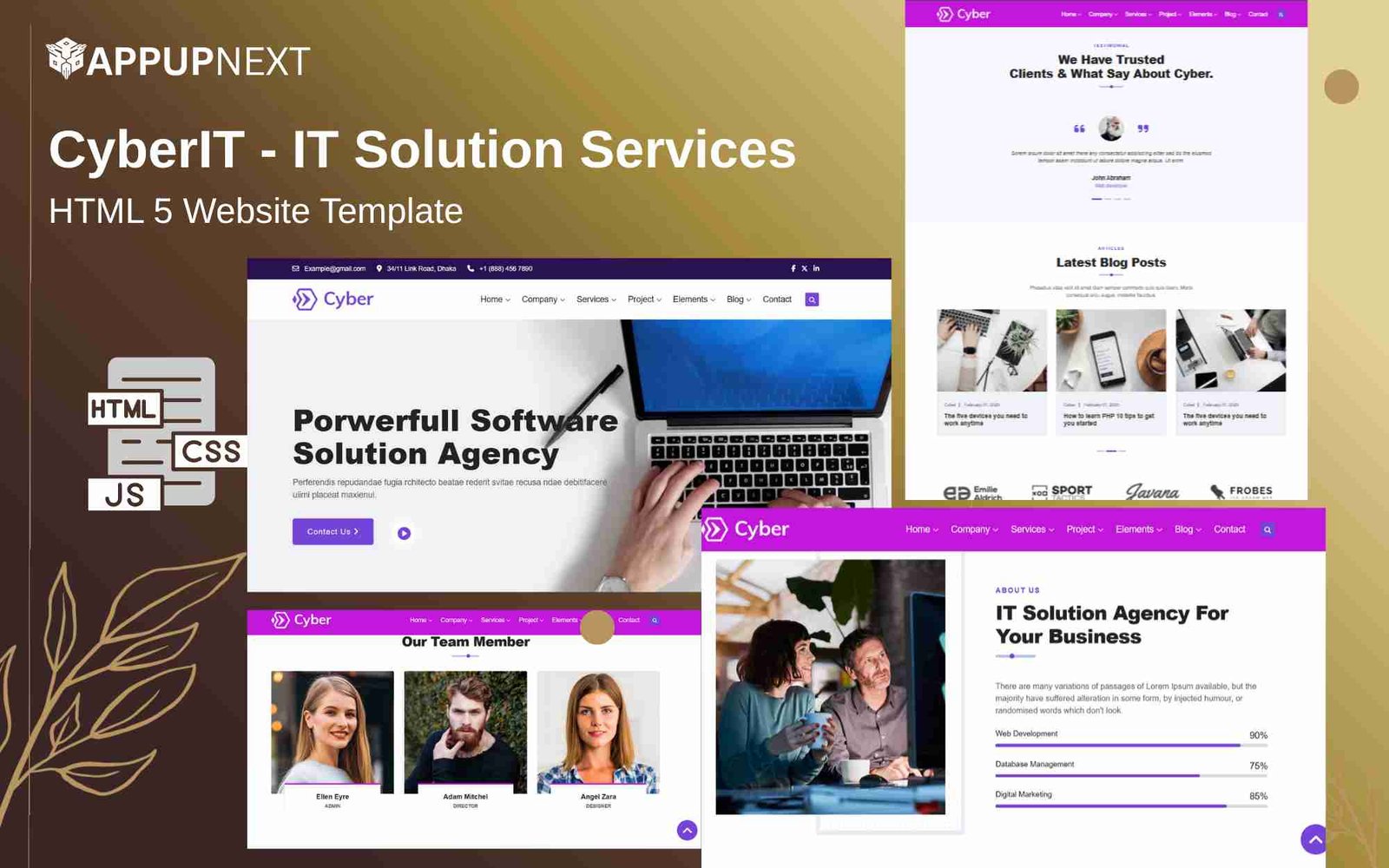 CyberIT - IT Solution Services - HTML 5 Website Template - v12