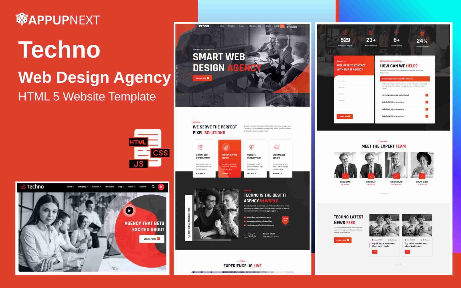 Techno  - Web Design Agency - HTML 5 Website Template - v3