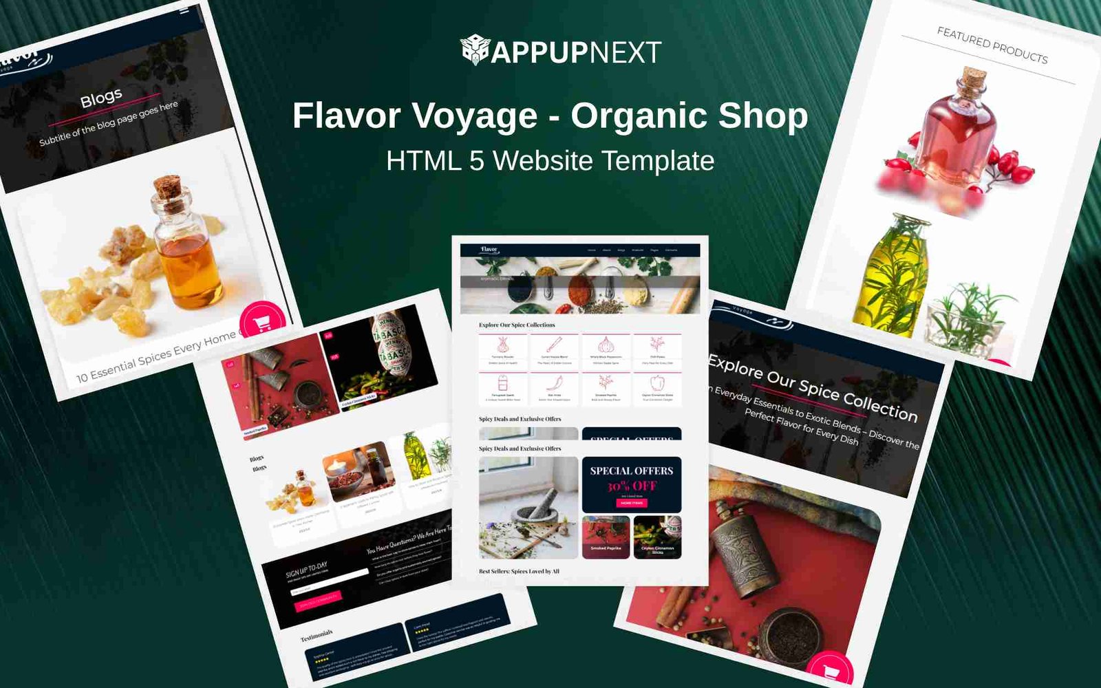 Flavor Voyage - Organic Shop - HTML 5 Website Template