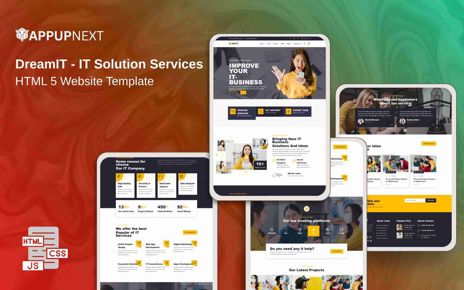 DreamIT - IT Solution Services - HTML 5 Website Template - v1