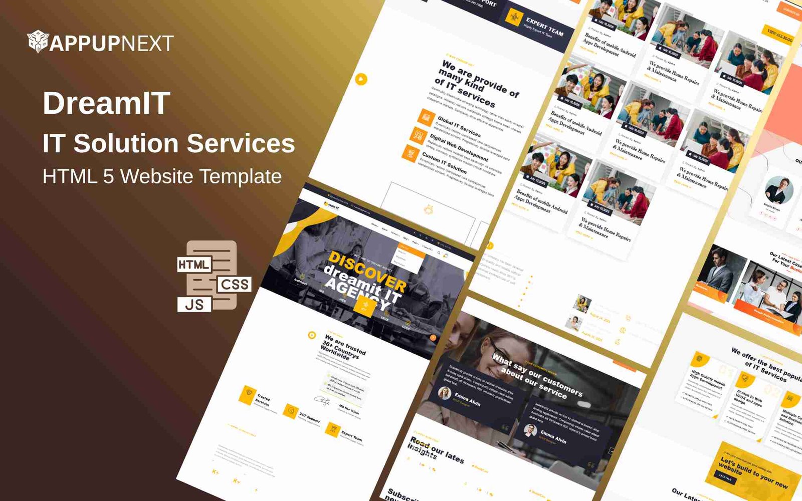 DreamIT - IT Solution Services - HTML 5 Website Template - v3