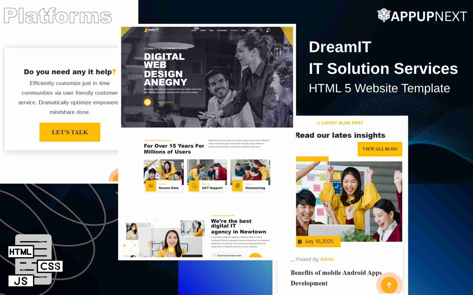 DreamIT - IT Solution Services - HTML 5 Website Template - v5