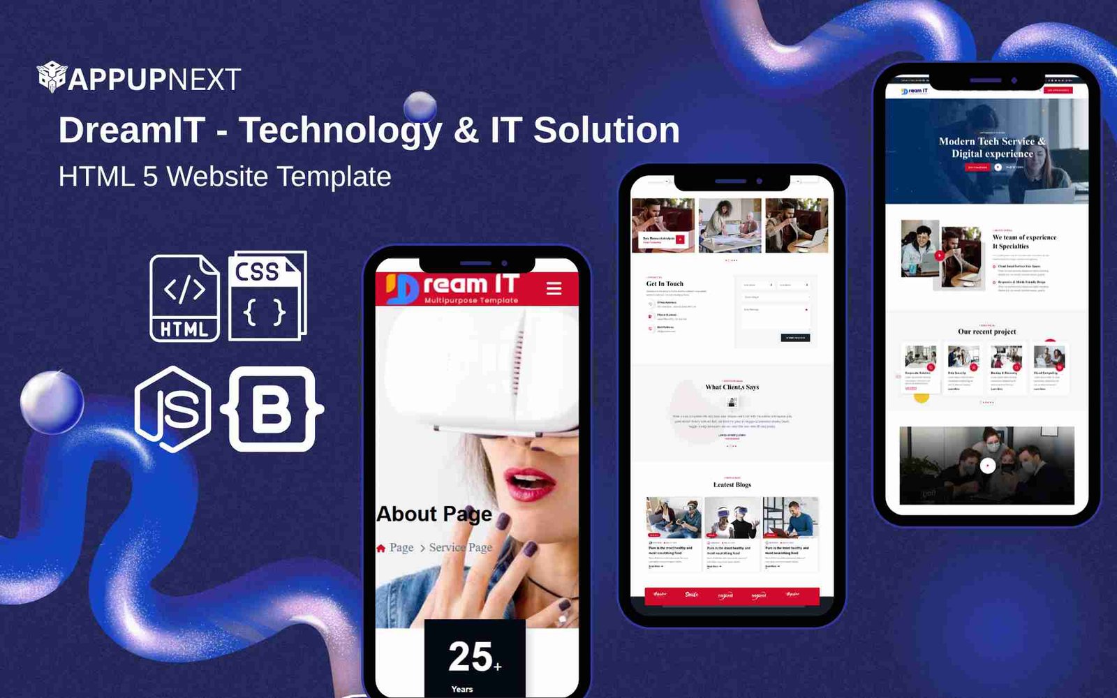 DreamIT - Technology & IT Solution  -  HTML 5 Website Template - v2
