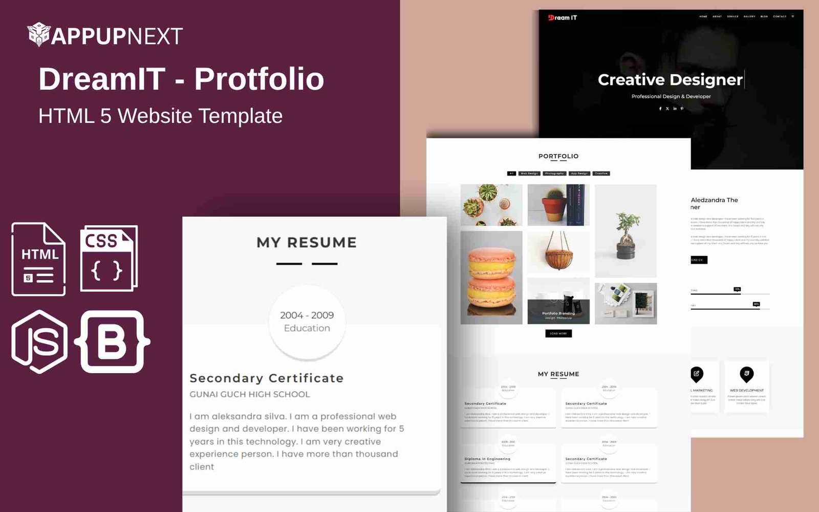 DreamIT - Protfolio - HTML 5 Website Template