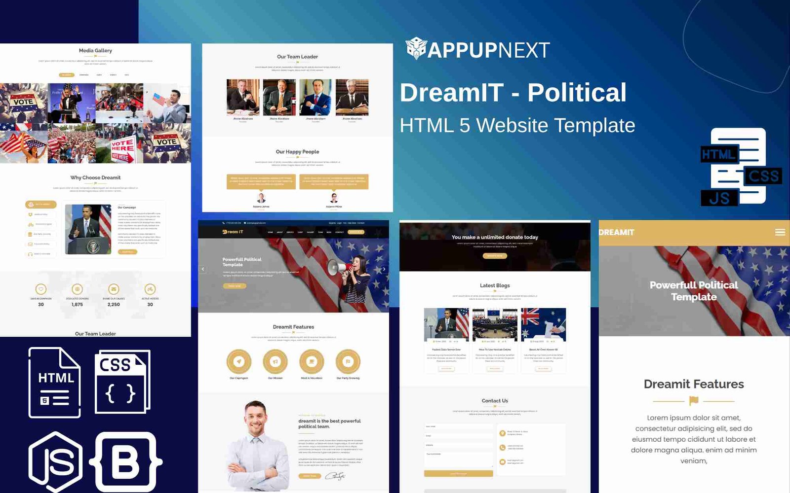 DreamIT - Political - HTML 5 Website Template