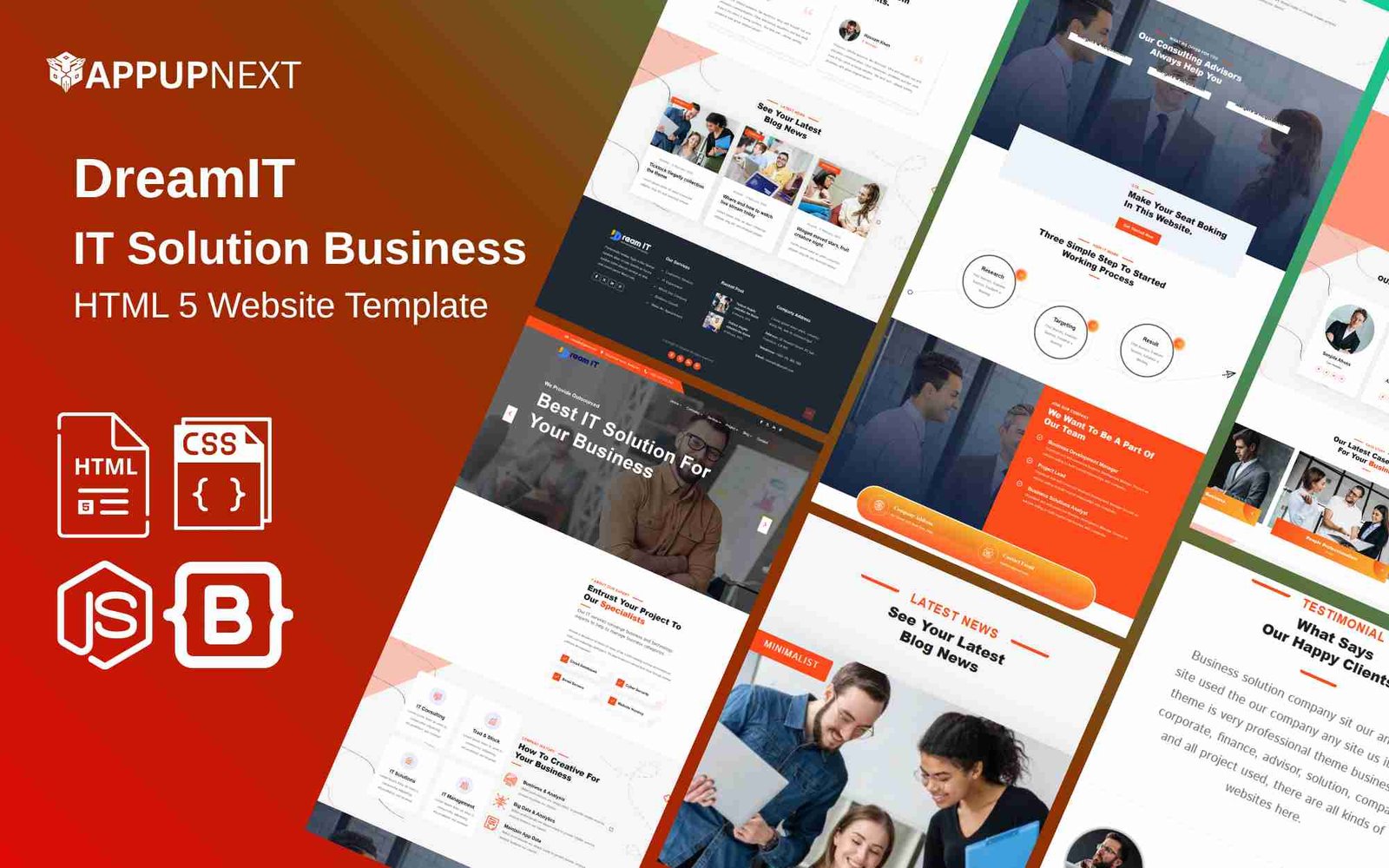 DreamIT - IT Solution Business softech- HTML 5 Website Template - v1
