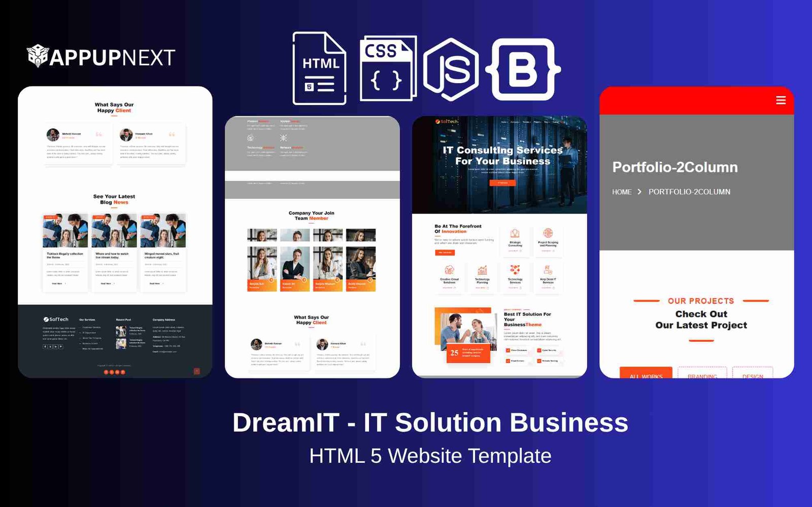 DreamIT - IT Solution Business softech- HTML 5 Website Template - v6