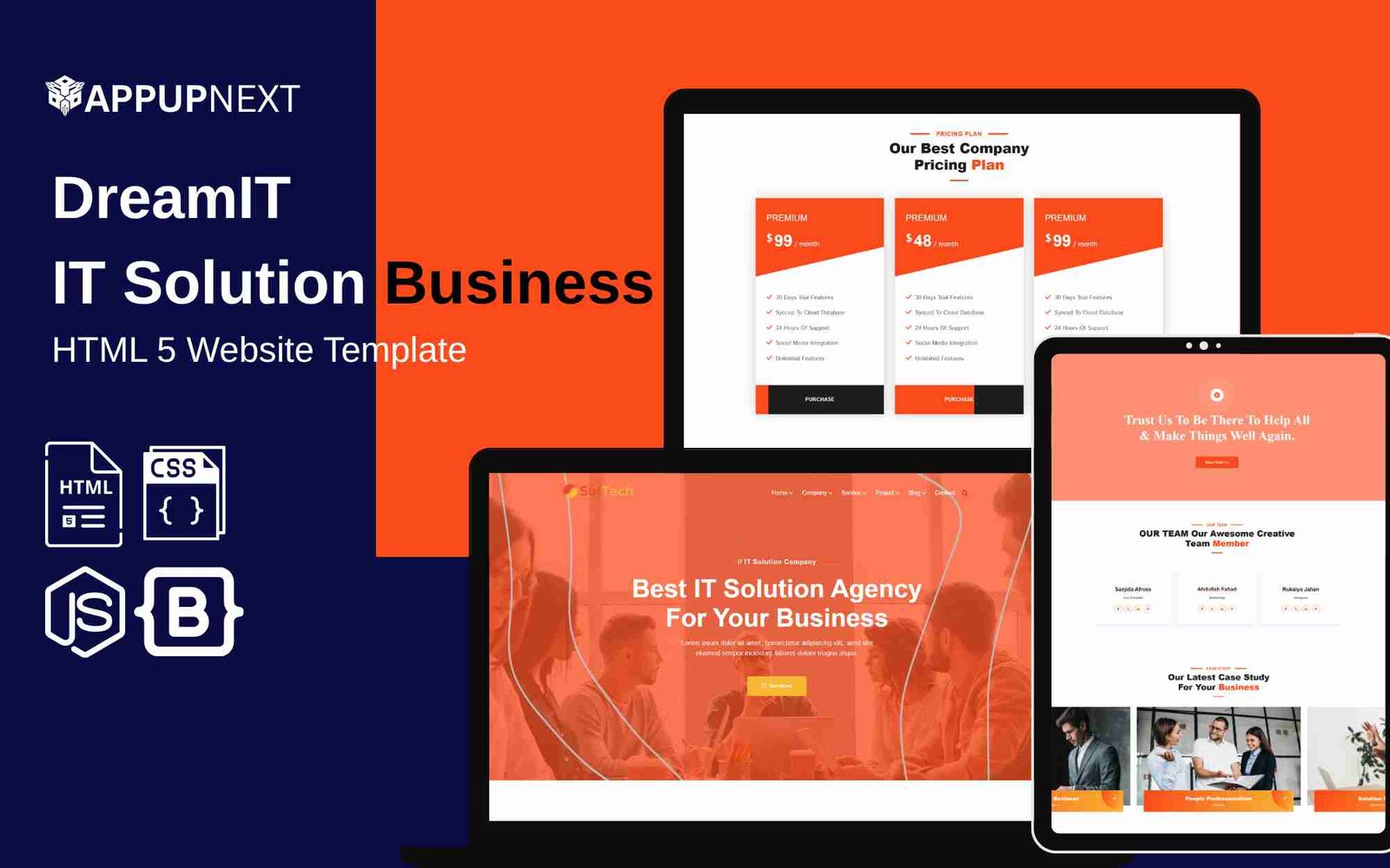 DreamIT - IT Solution Business softech- HTML 5 Website Template - v7