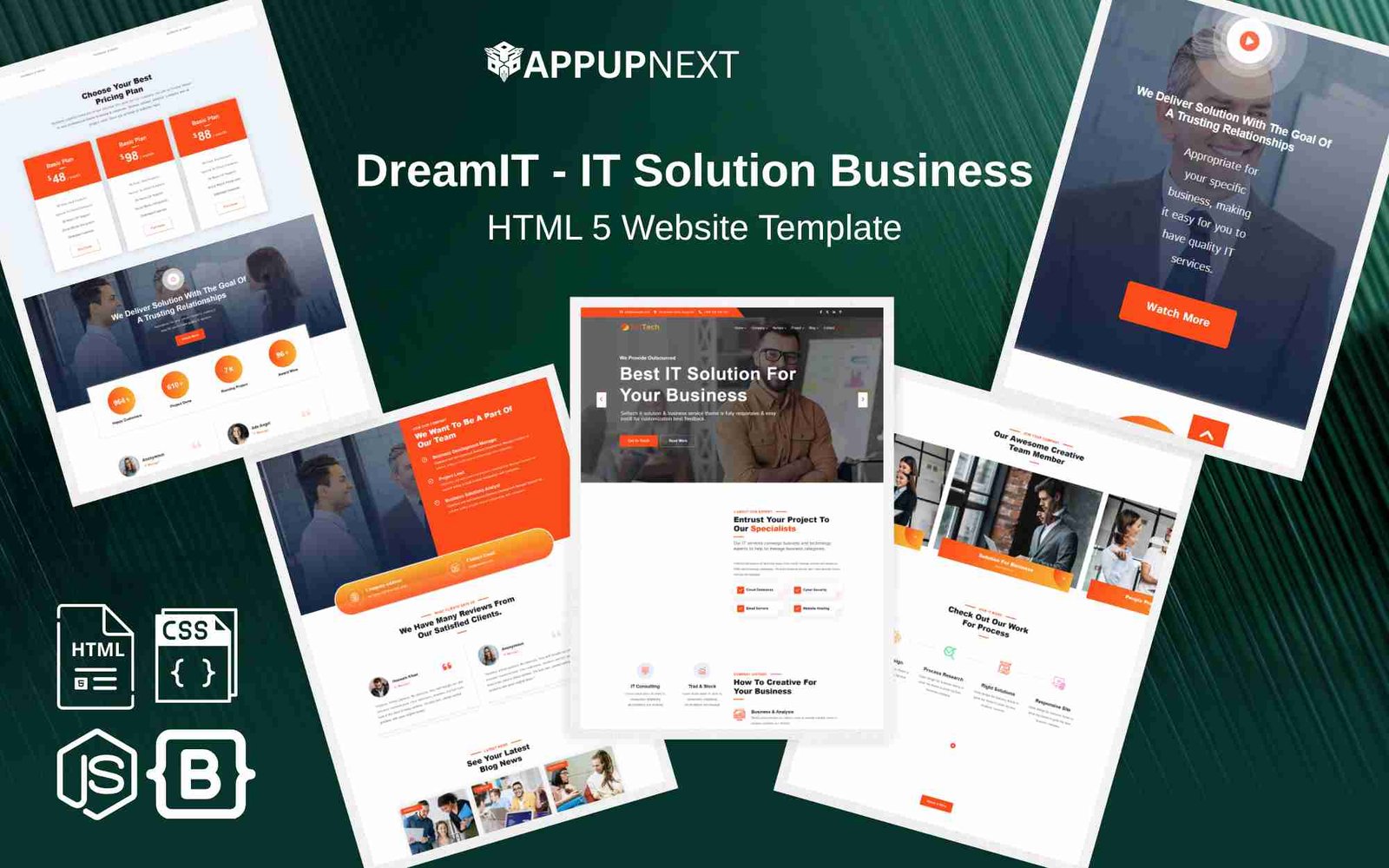 DreamIT - IT Solution Business softech- HTML 5 Website Template - v8