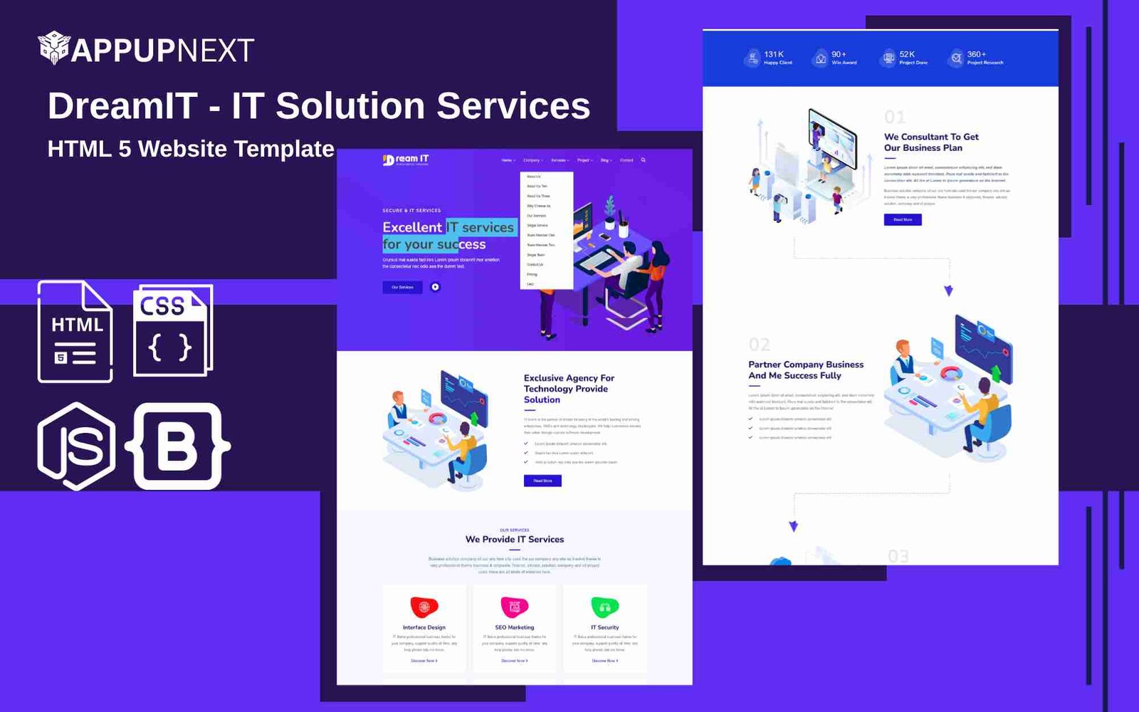 DreamIT - IT Solution Services - HTML 5 Website Template - startup - v1