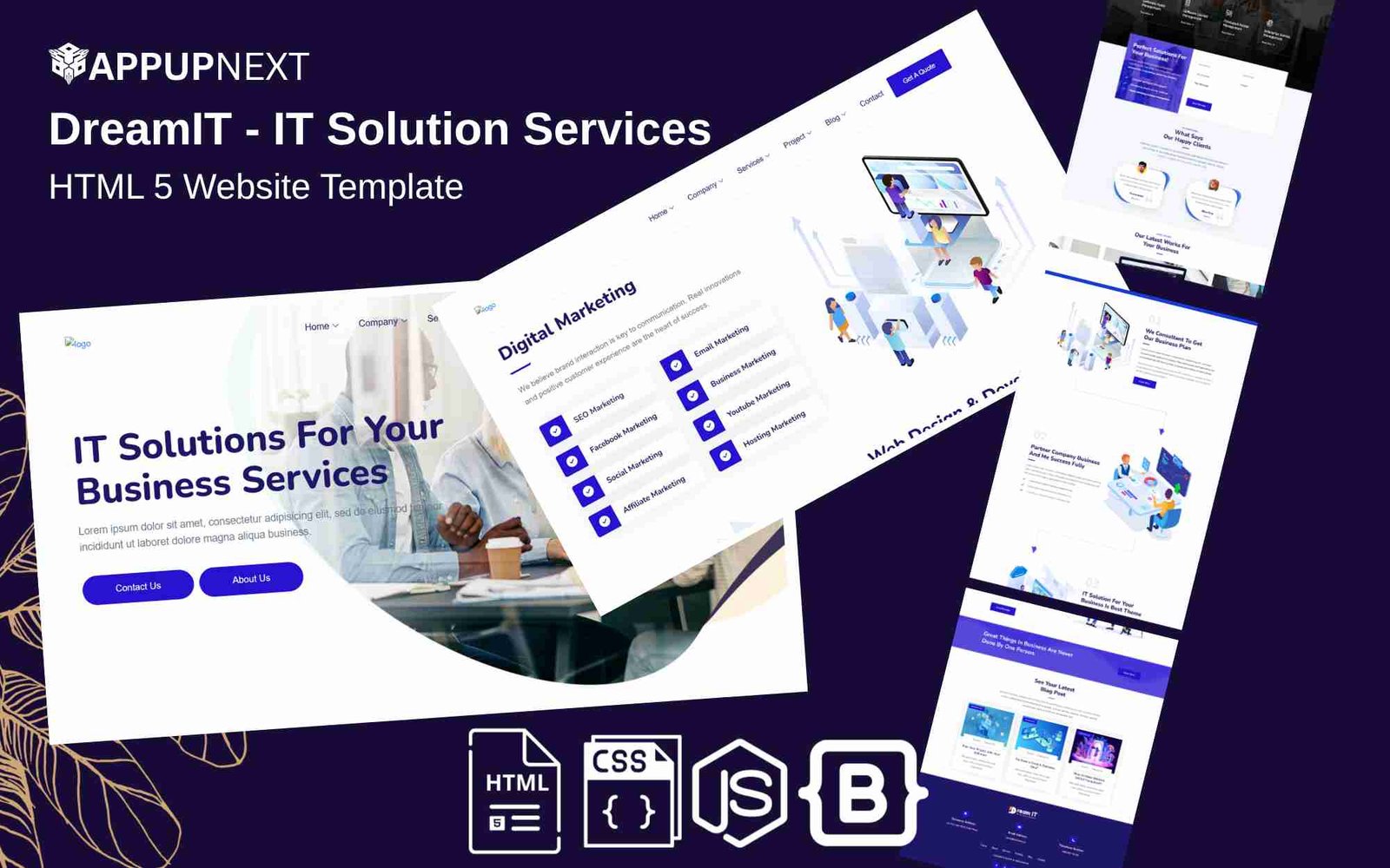 DreamIT - IT Solution Services - HTML 5 Website Template - startup - v3