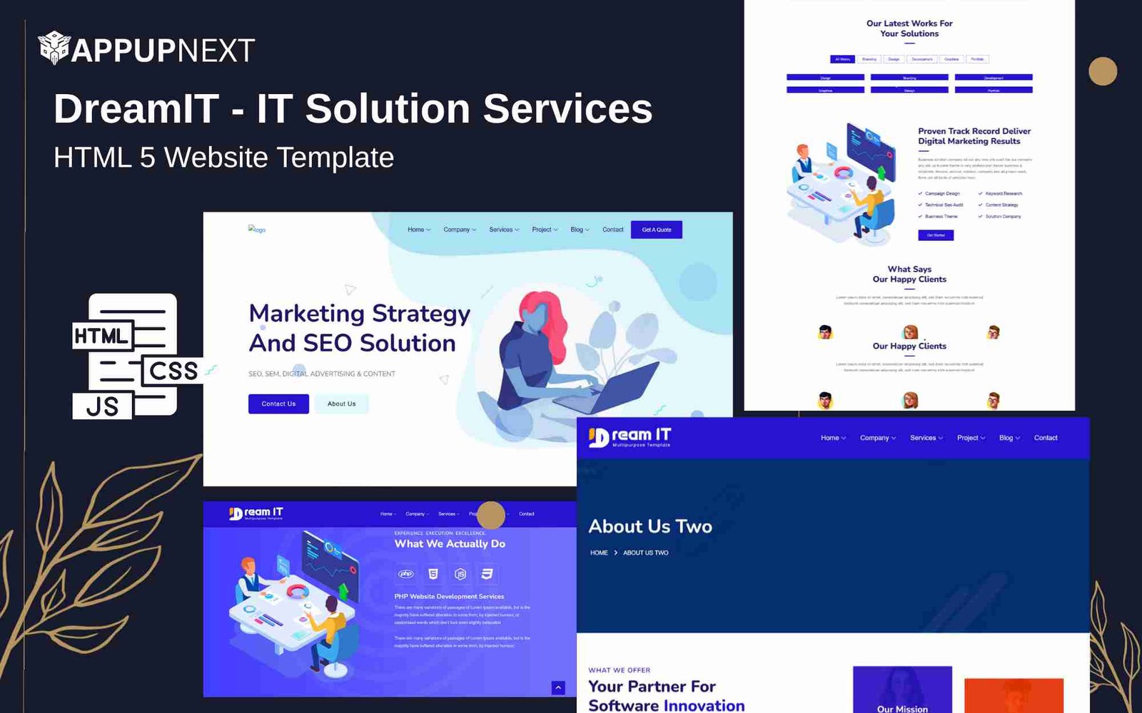 DreamIT - IT Solution Services - HTML 5 Website Template - startup - v6