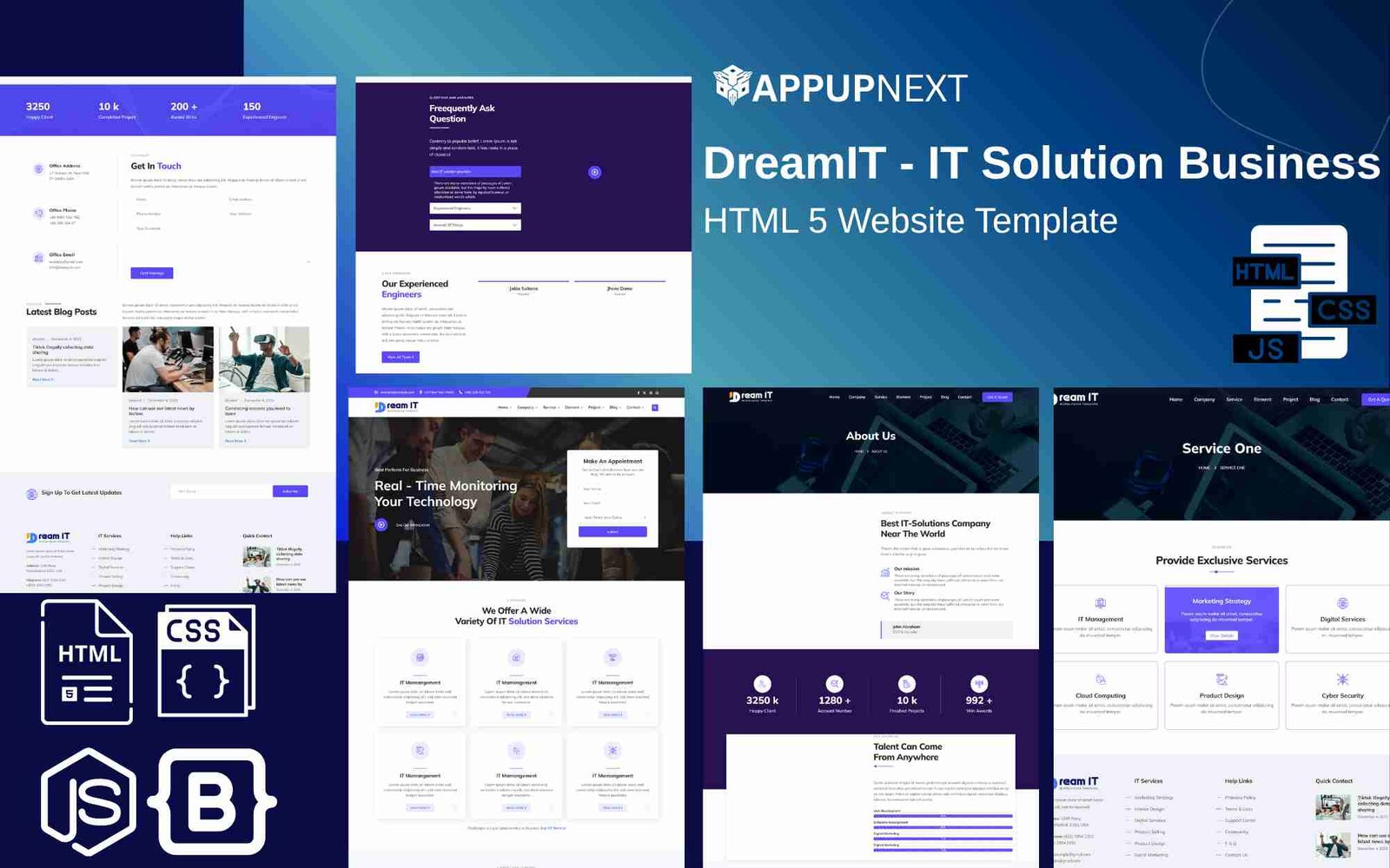 DreamIT - IT Solution Business - HTML 5 Website Template - technology- v1
