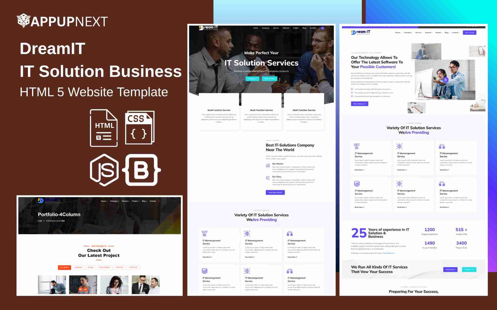 DreamIT - IT Solution Business - HTML 5 Website Template - technology- v3