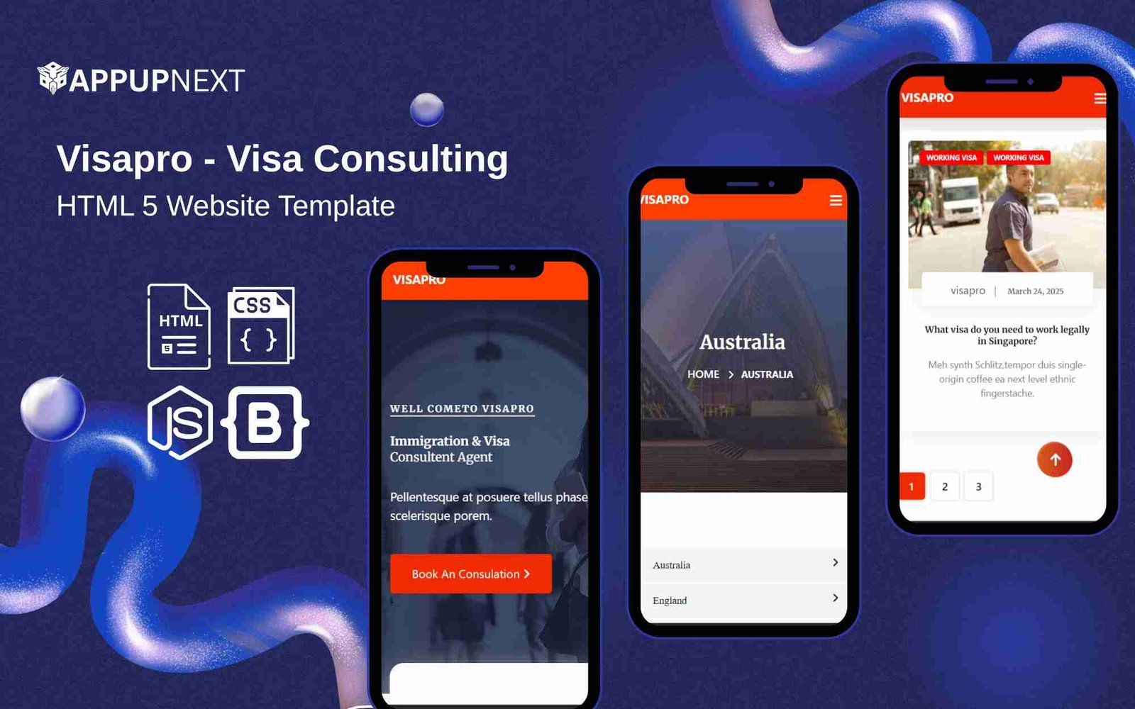 Visapro - Visa Consulting - HTML 5 Website Template - v1