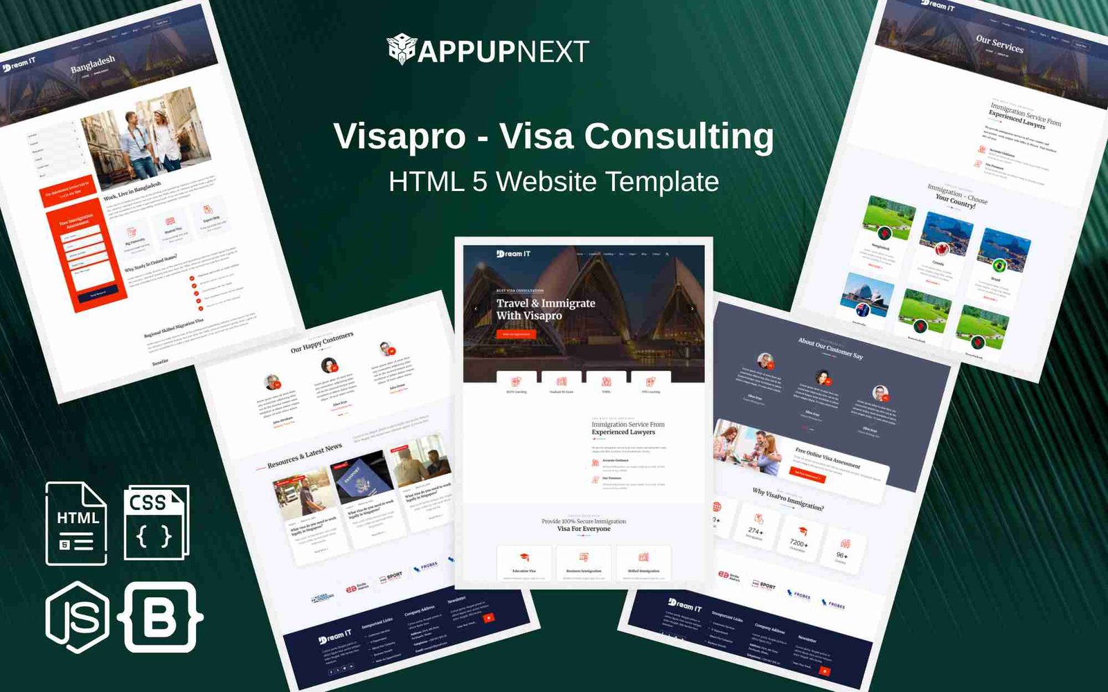 Visapro - Visa Consulting - HTML 5 Website Template - v3