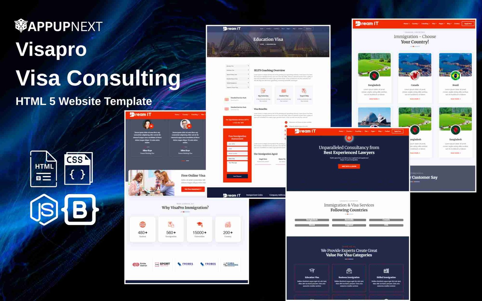 Visapro - Visa Consulting - HTML 5 Website Template - v4