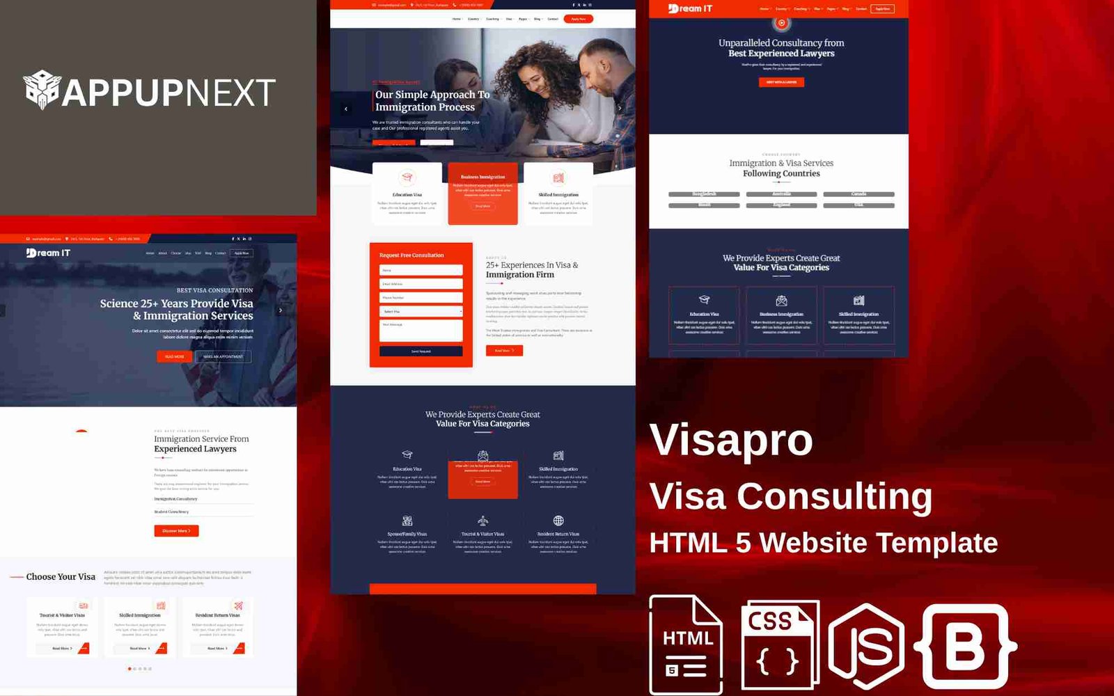 Visapro - Visa Consulting - HTML 5 Website Template - v5