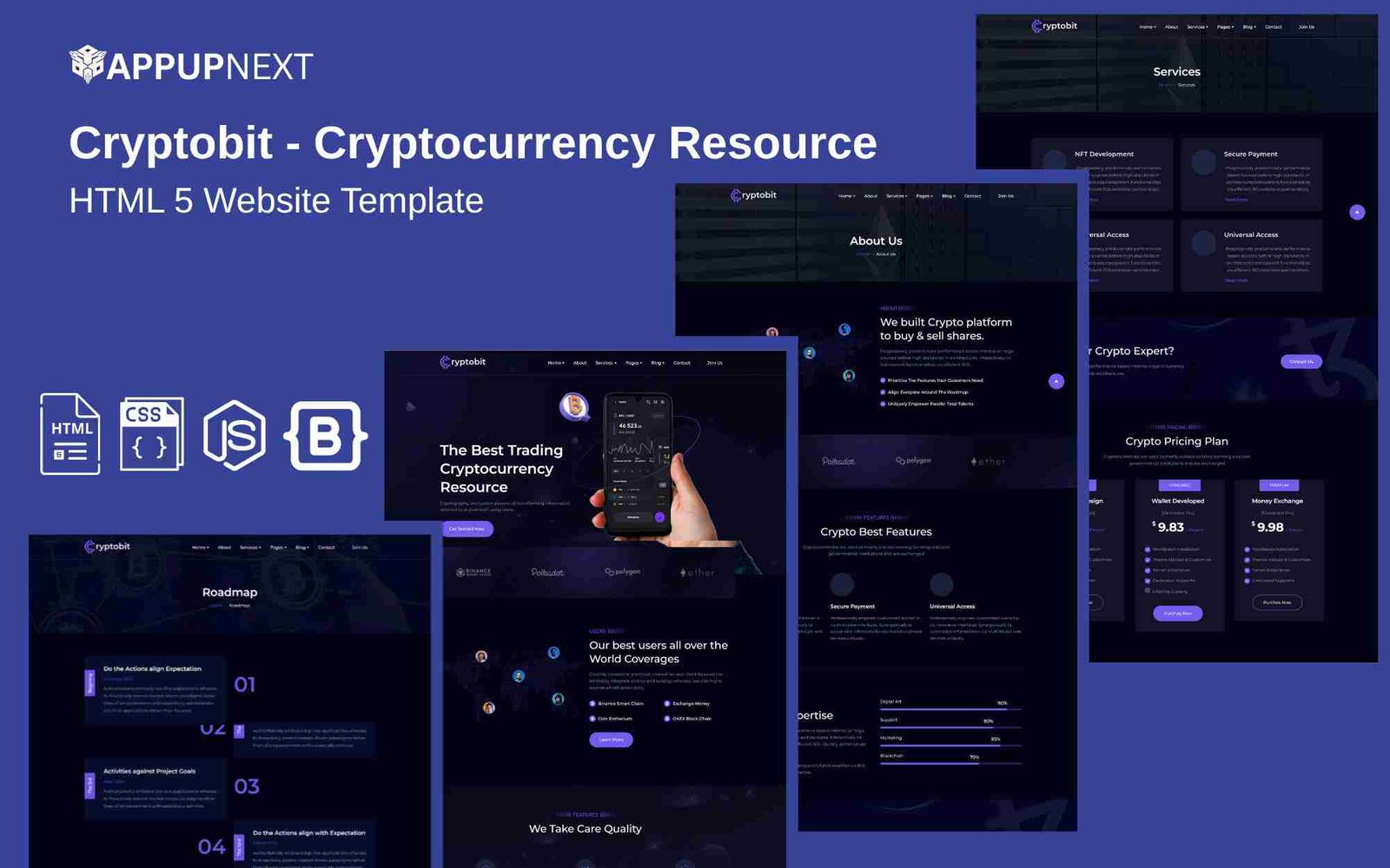 Cryptobit - Cryptocurrency Resource - HTML 5 Website Template - v1