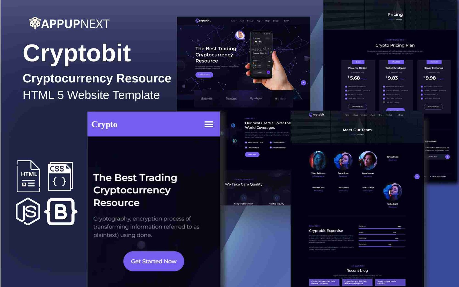 Cryptobit - Cryptocurrency Resource - HTML 5 Website Template - v2