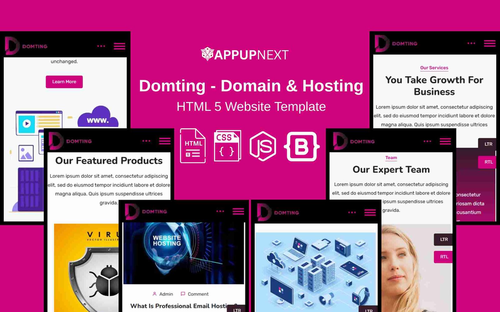 Domting - Domain & Hosting - HTML 5 Website Template - v3
