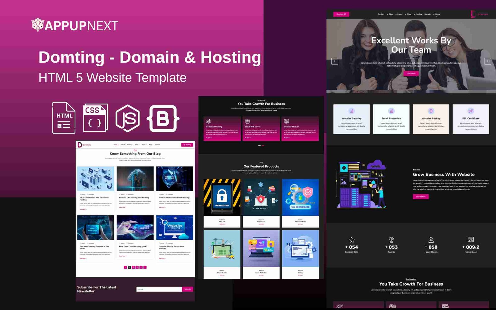 Domting - Domain & Hosting - HTML 5 Website Template - v5