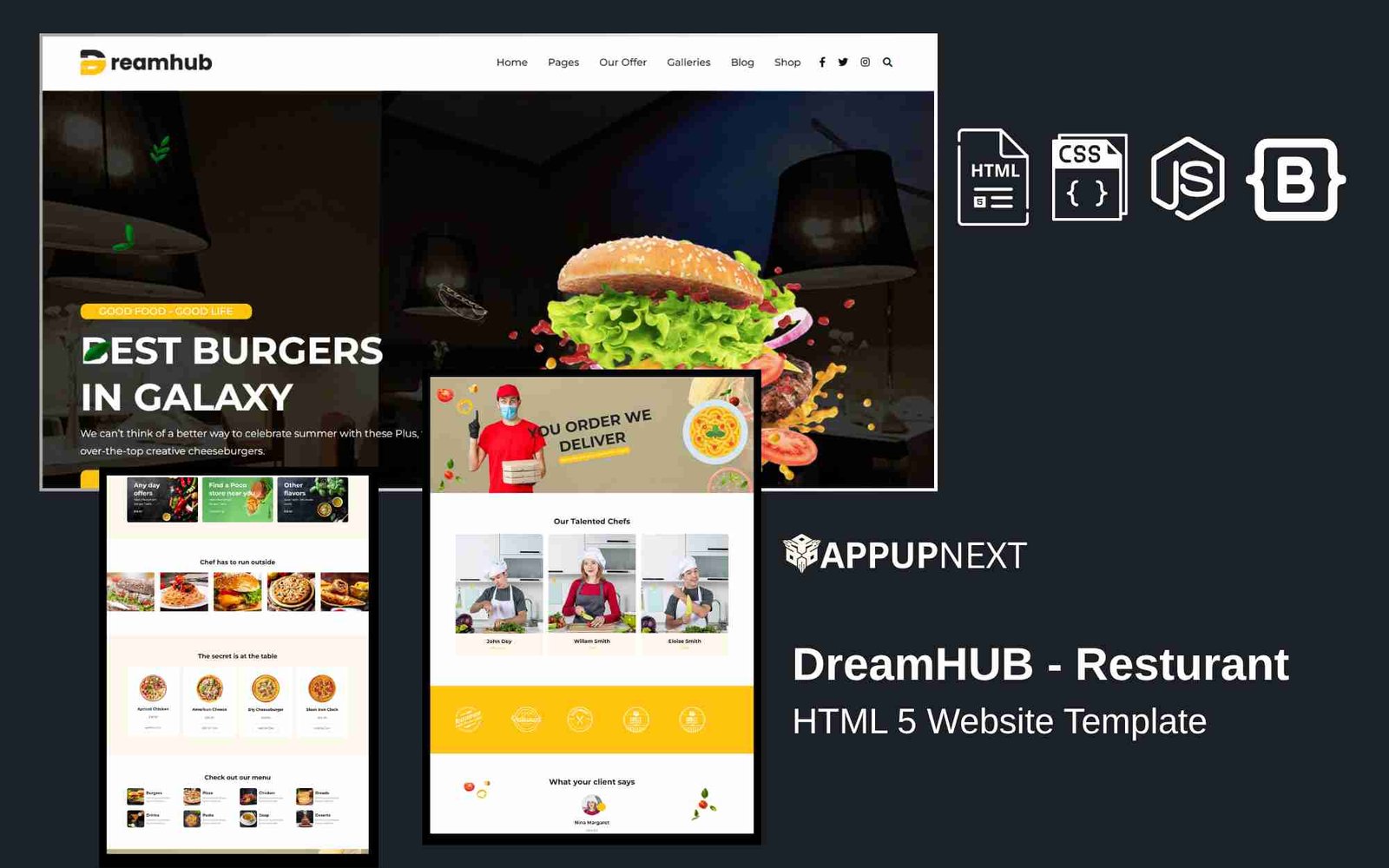DreamHUB - Resturant - HTML 5 Website Template