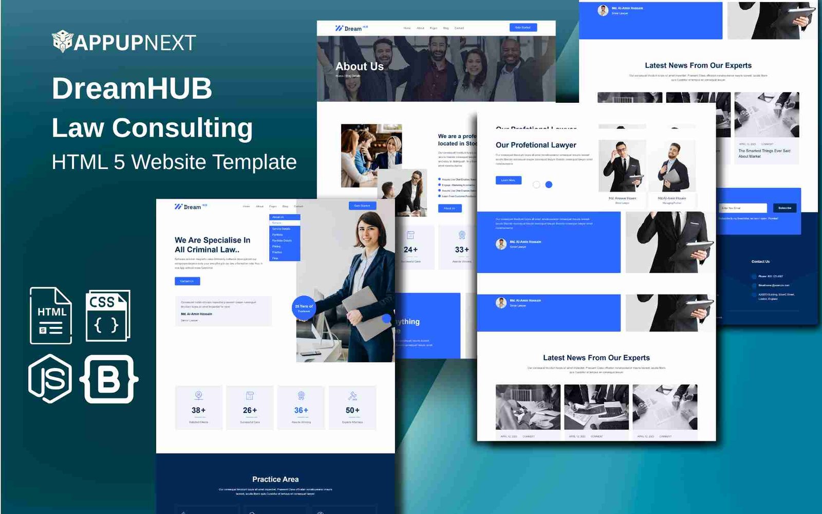 DreamHUB - Law Consulting  - HTML 5 Website Template