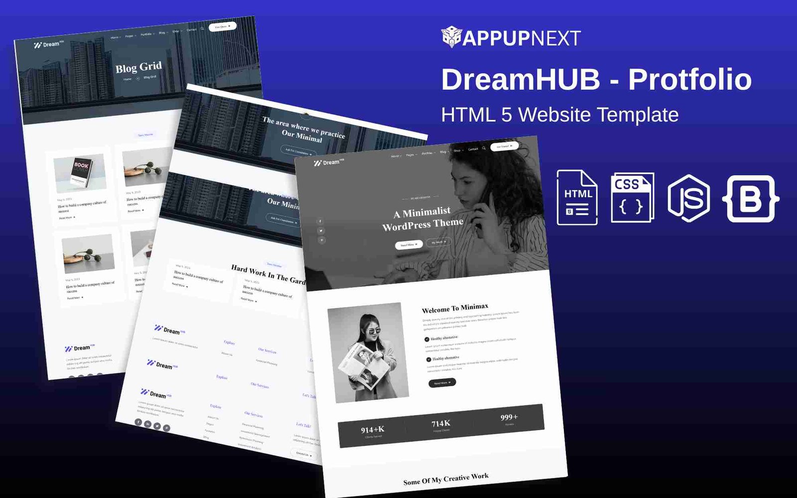 DreamHUB - Protfolio - HTML 5 Website Template - v2