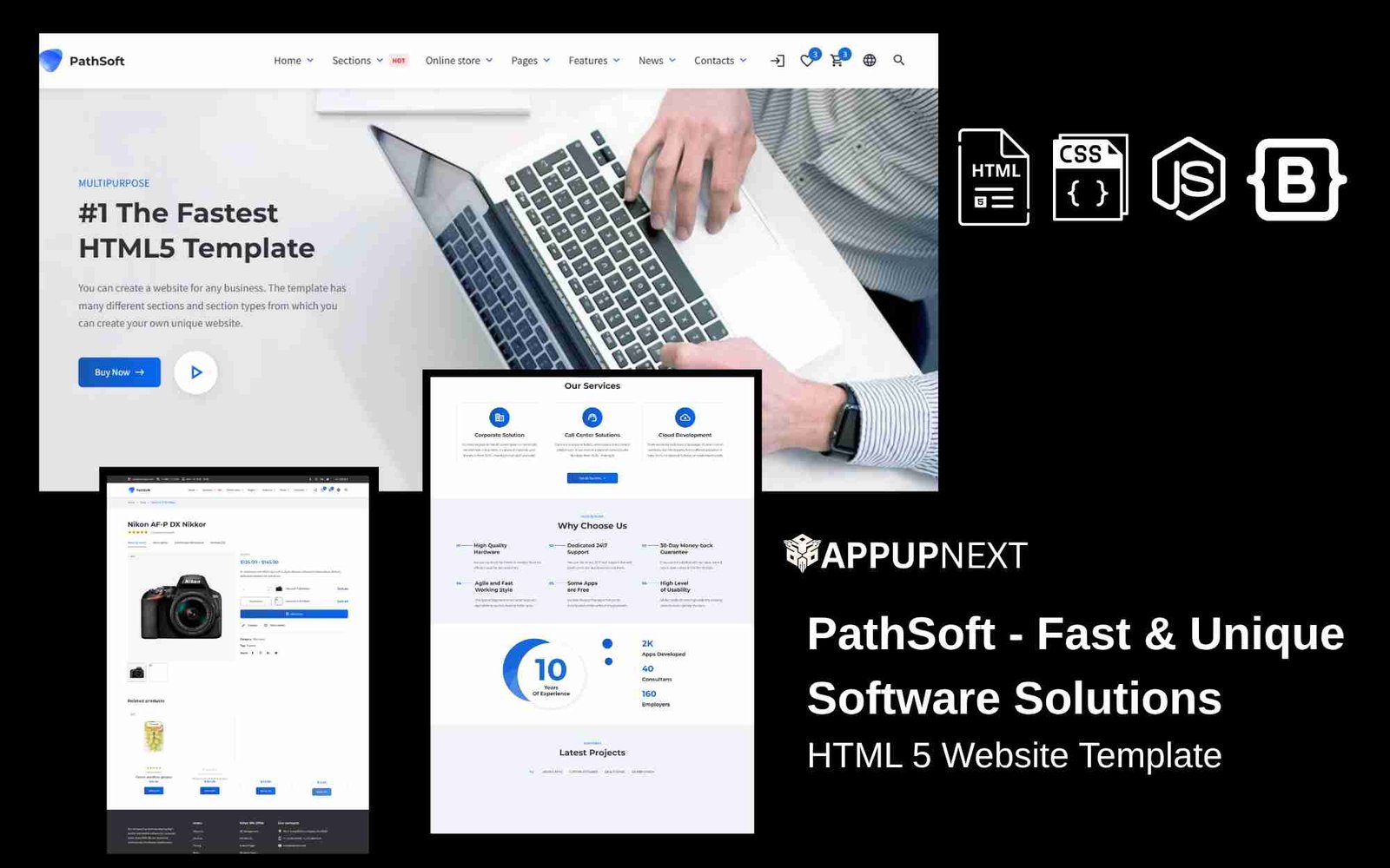 PathSoft - Fast & Unique Software Solutions - HTML 5 Website Template - v1