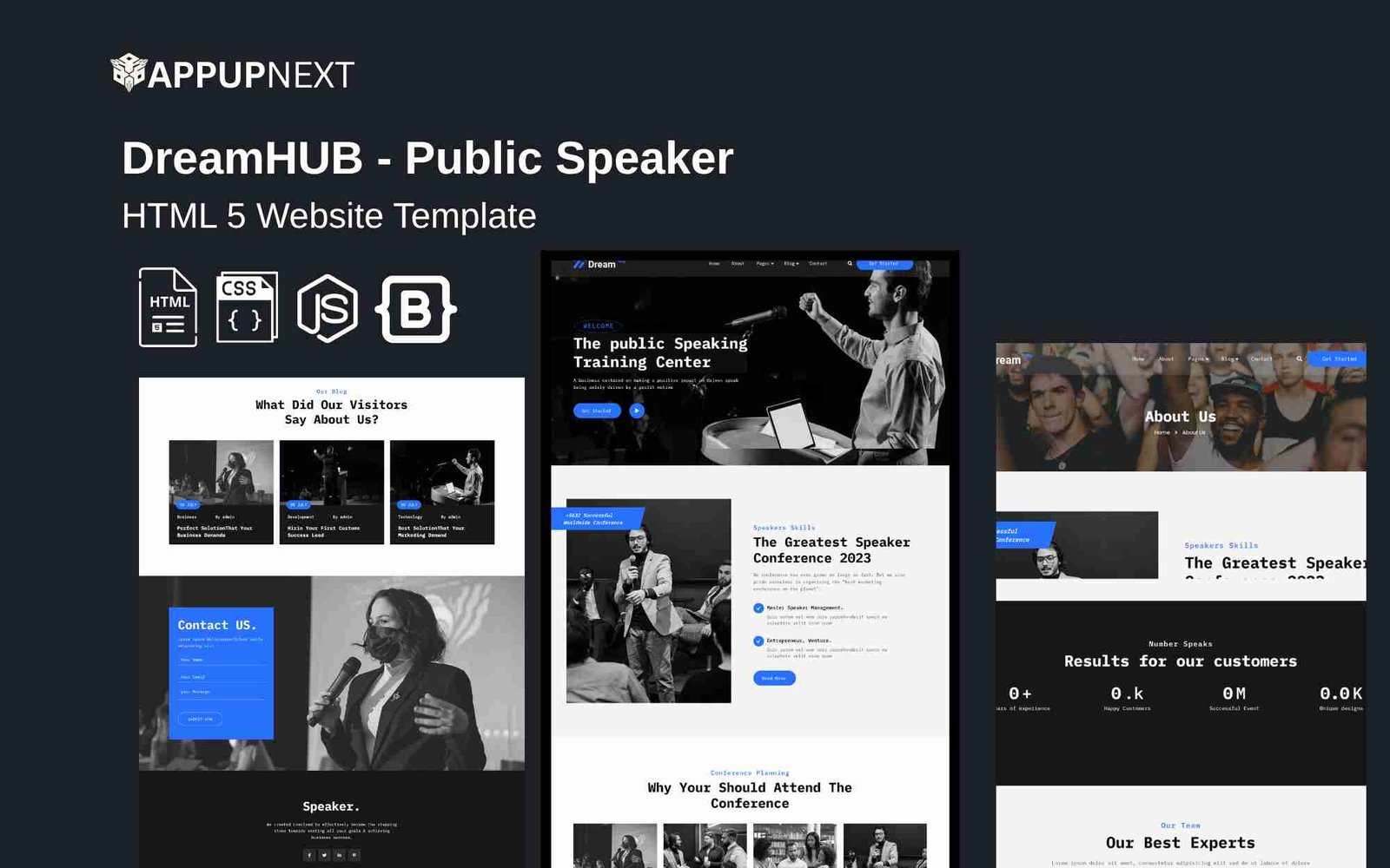 DreamHUB - Public Speaker  - HTML 5 Website Template