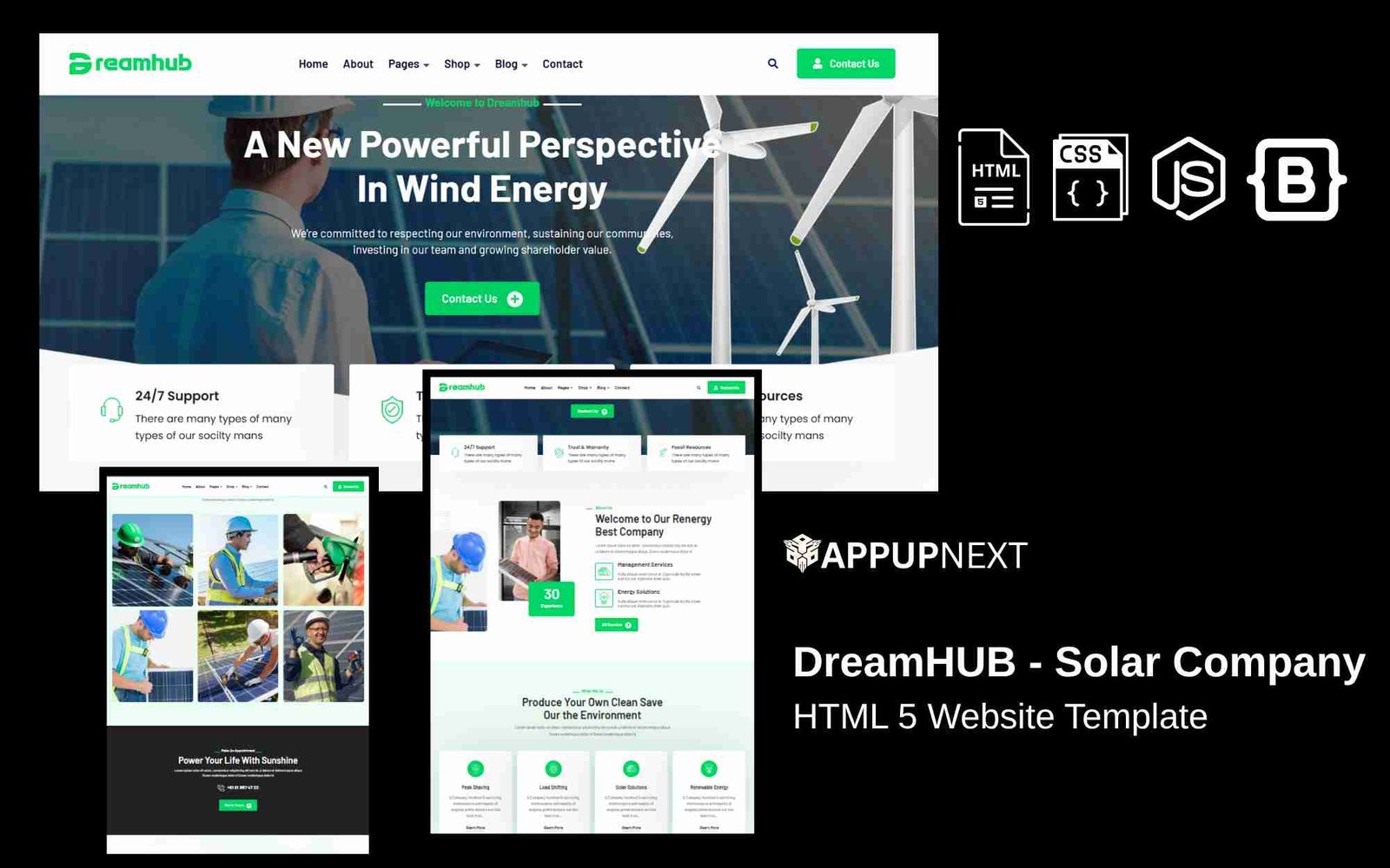 DreamHUB - Solar Company - HTML 5 Website Template