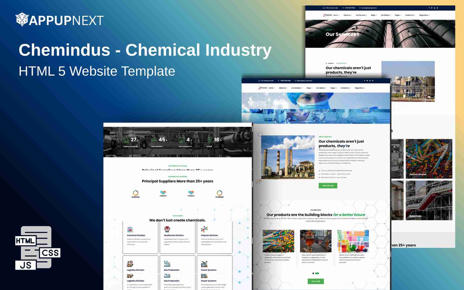 Chemindus - Chemical Industry - HTML 5 Website Template - v1