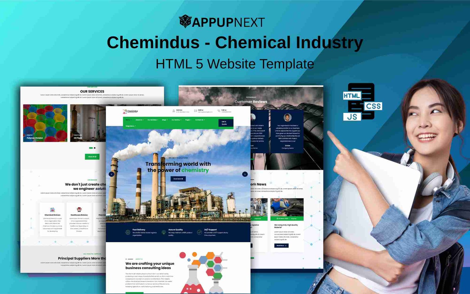 Chemindus - Chemical Industry - HTML 5 Website Template - v2