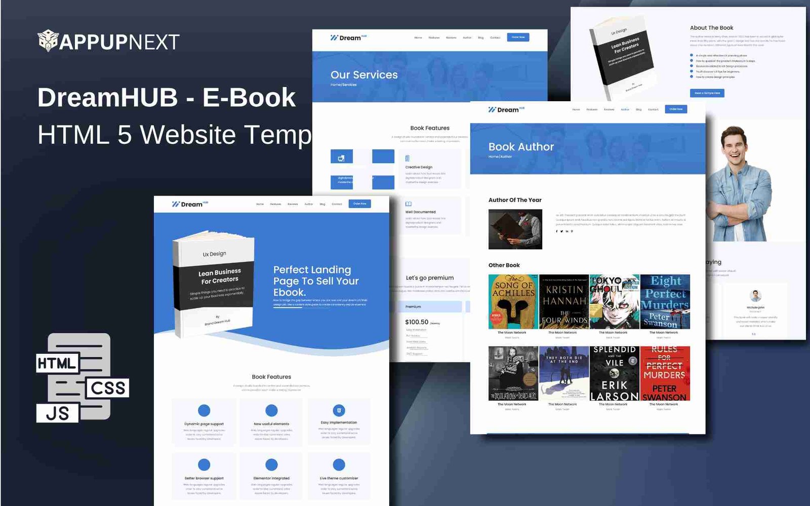 DreamHUB - E-Book - HTML 5 Website Template