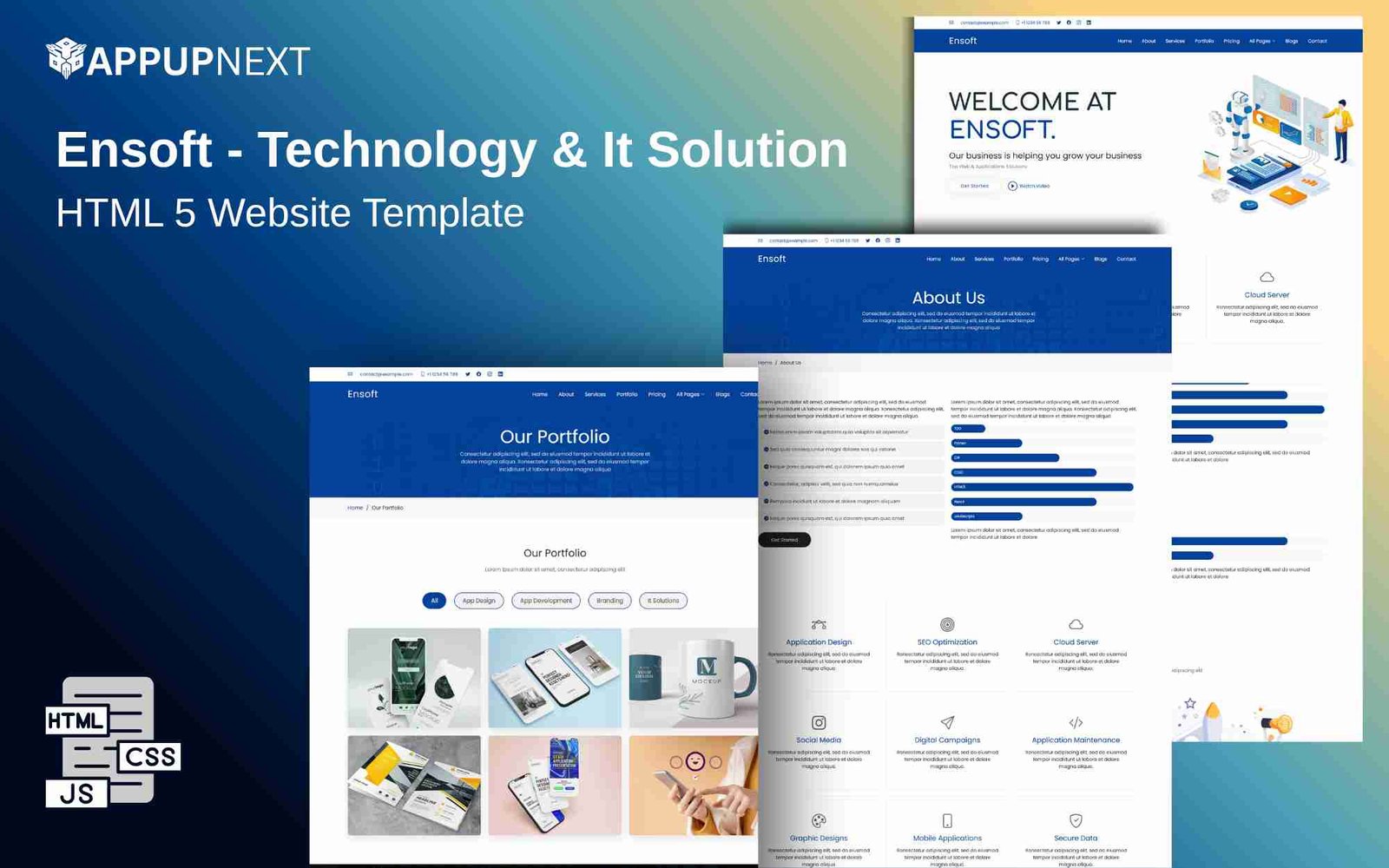 Ensoft - Technology & It Solution - HTML 5 Website Template