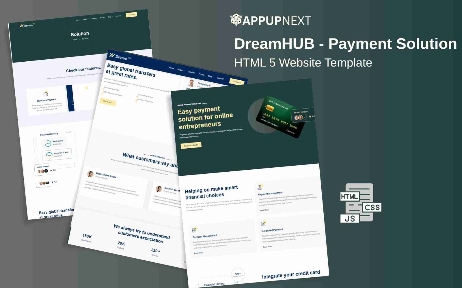 DreamHUB - Payment Solution - HTML 5 Website Template
