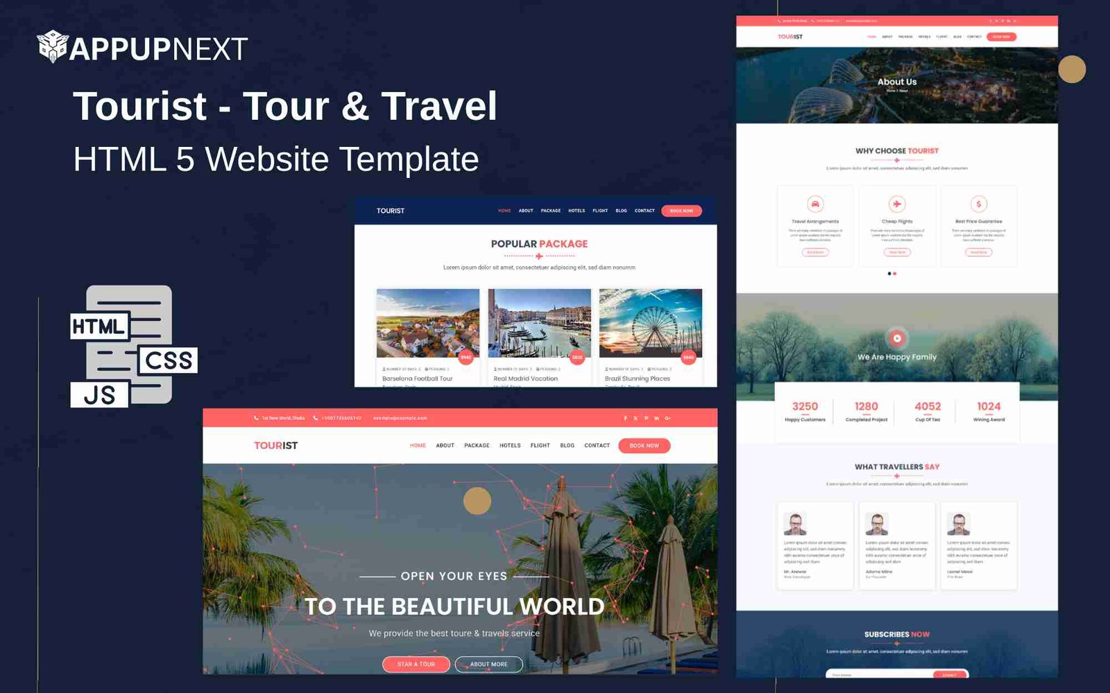 Tourist - Tour & Travel - HTML 5 Website Template - v2