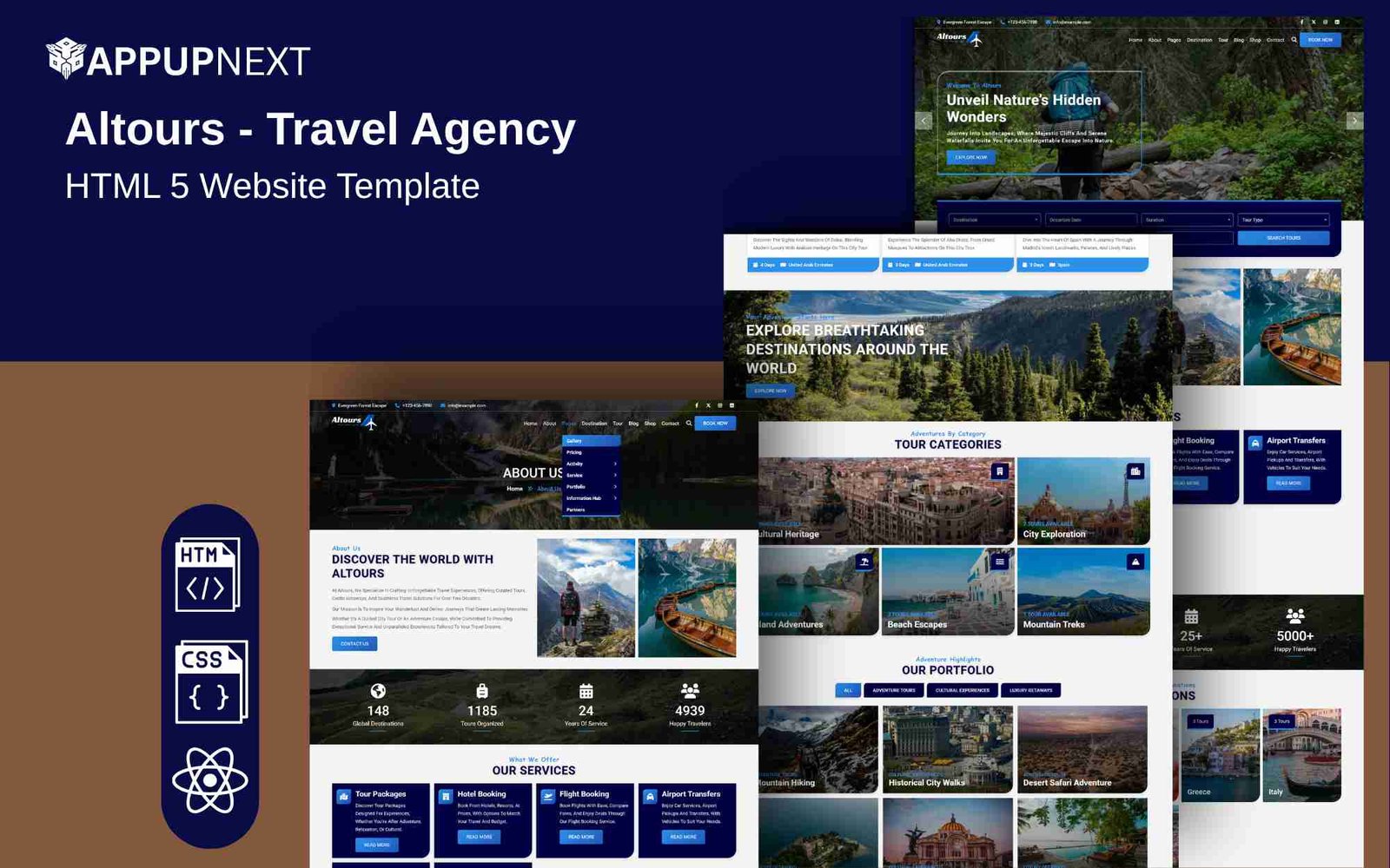 Altours - Travel Agency - HTML 5 Website Template