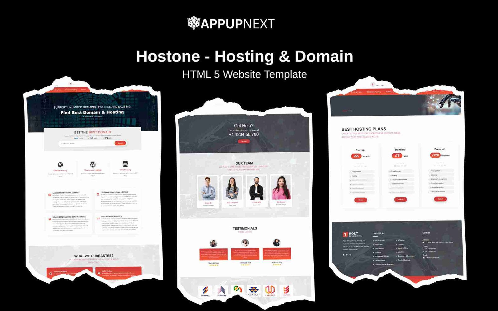 Hostone - Hosting & Domain - HTML 5 Website Template