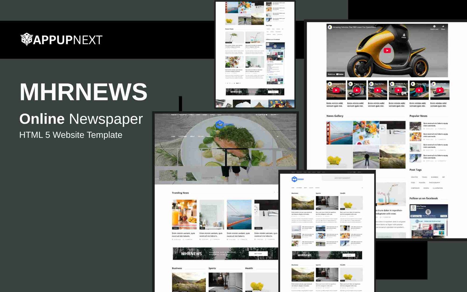 MHRNEWS - Online Newspaper - HTML 5 Website Template