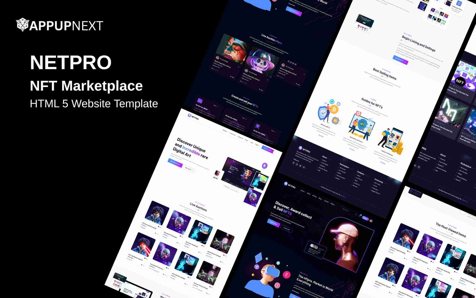 NETPRO  - NFT Marketplace - HTML 5 Website Template - v2