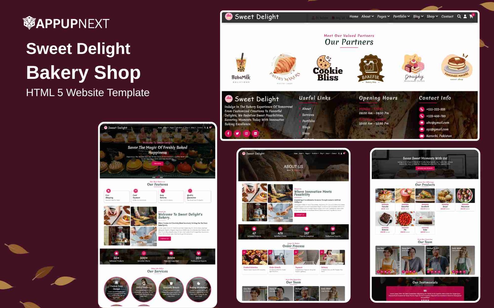 Sweet Delight  - Bakery Shop - HTML 5 Website Template