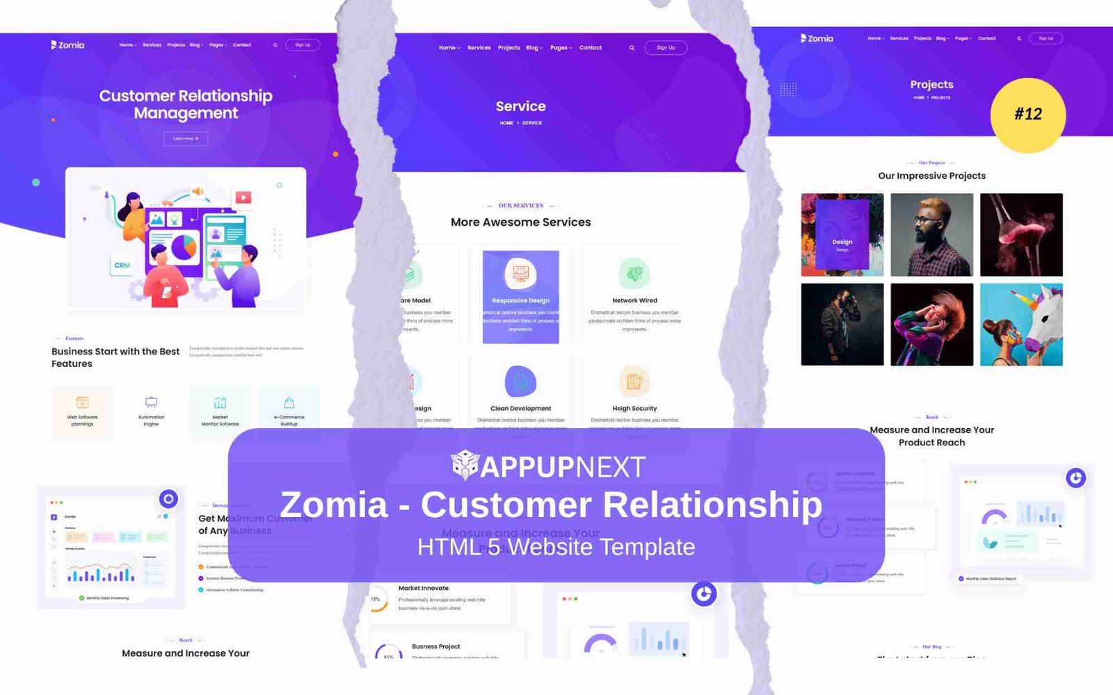 Zomia - Customer Relationship  - HTML 5 Website Template