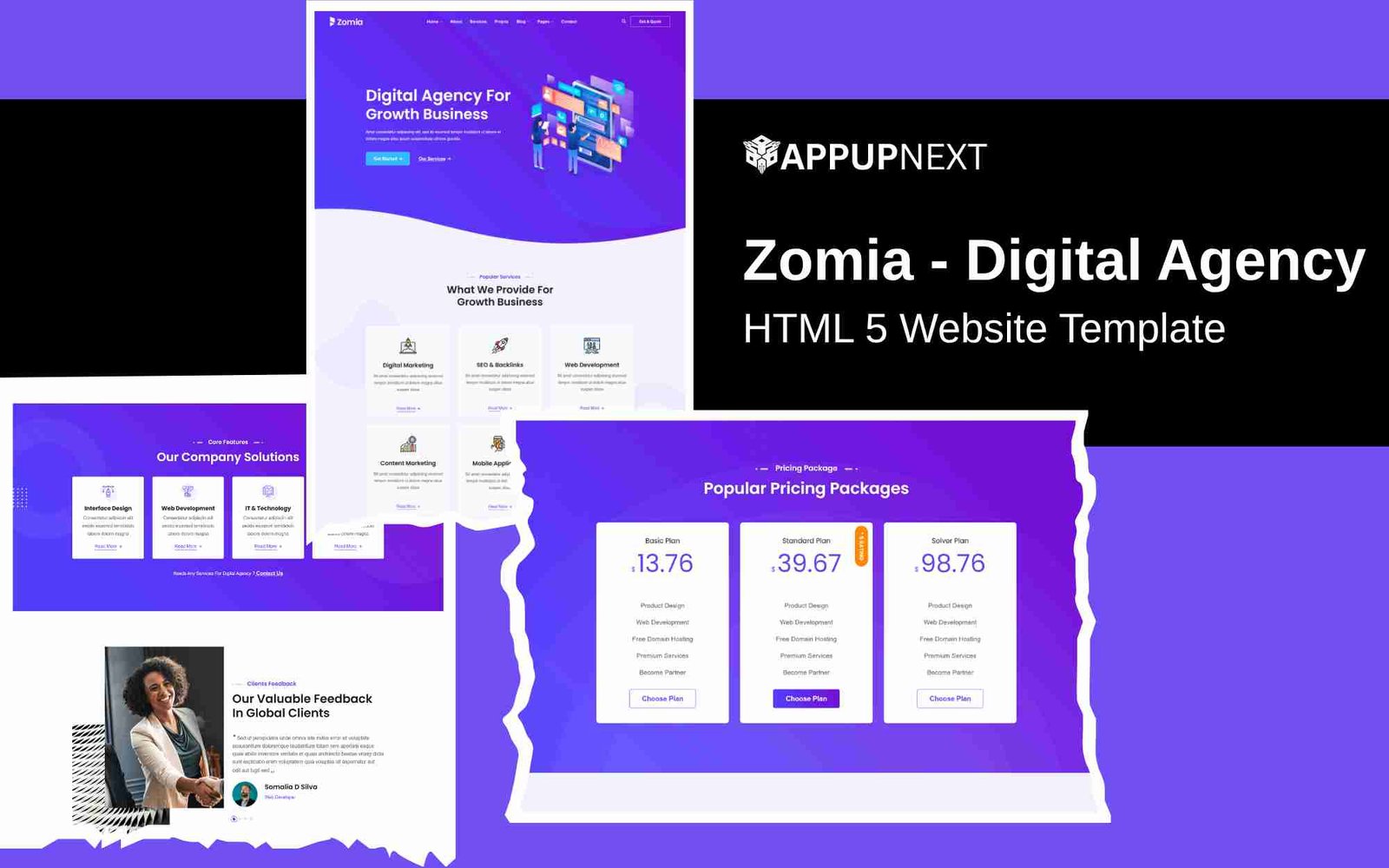 Zomia - Digital Agency - HTML 5 Website Template