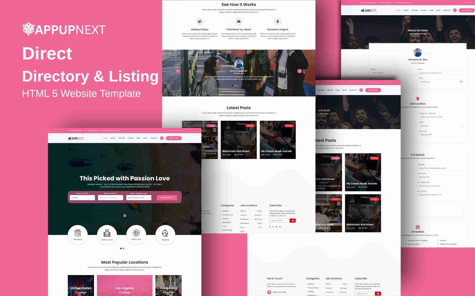 Direct - Directory & Listing - HTML 5 Website Template - v3
